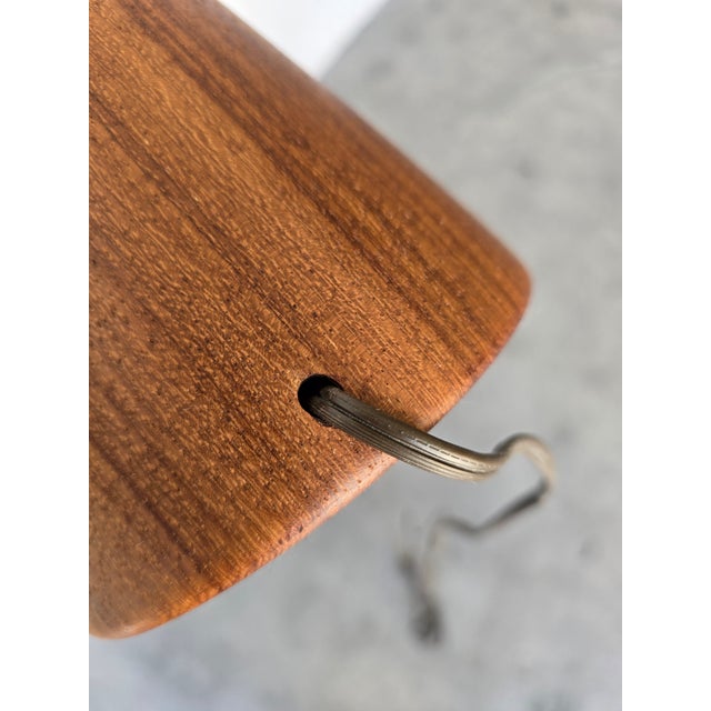 1960s Mid Century Danish Staved Teak Conical Table Lamp For Sale - Image 5 of 5