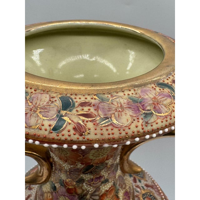 Antique Meiji Satsuma Floor Vase with Geisha Scenes and Gold Moriage, Japan, 1890s For Sale - Image 18 of 18
