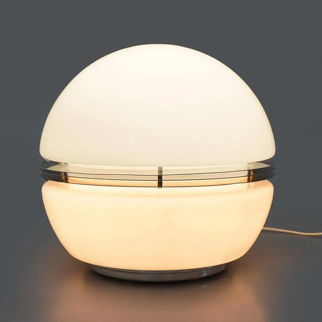 White Glass Table Lamp by Enrico Tronconi for Tronconi, 1970s For Sale - Image 11 of 15