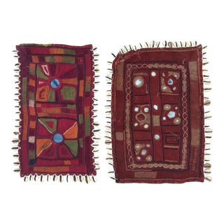 20th Century Banjara Galla Cowrie Textiles - Pair For Sale
