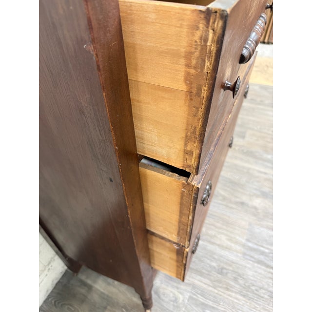 Antique Late Victorian Walnut Chest of Drawers For Sale - Image 11 of 17