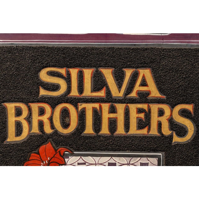 Wood Vintage Silva Brothers Florists Double-Sided Schmaltz Sign For Sale - Image 7 of 14