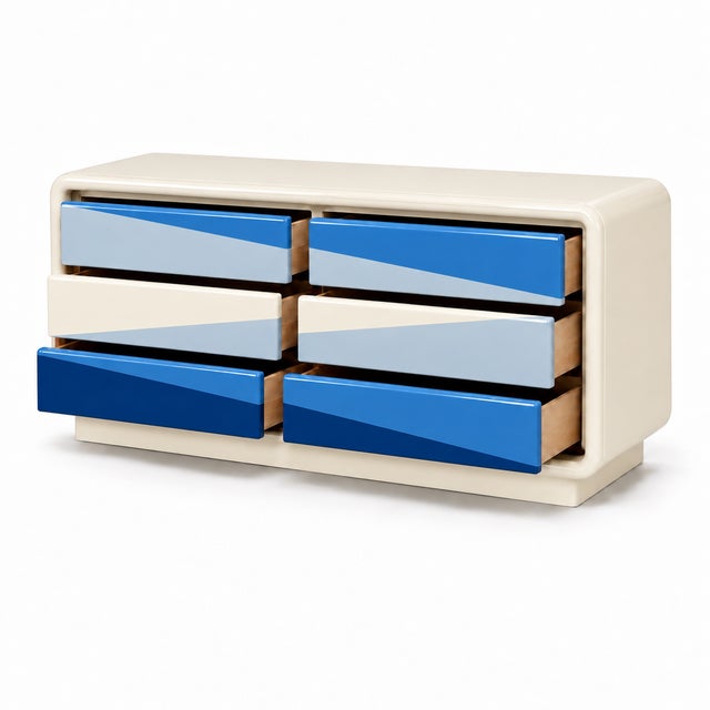1980s Mid Century Postmodern Dresser For Sale - Image 5 of 5