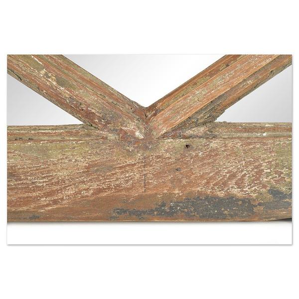 Antique Wall Mirror in Patinated Wood For Sale - Image 5 of 7