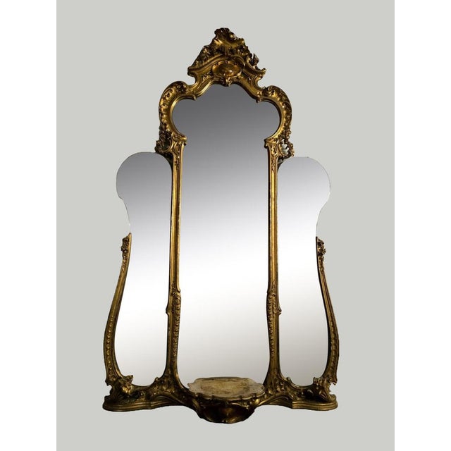 Gold French Gilded Wood Mirror, 1890 For Sale - Image 8 of 10