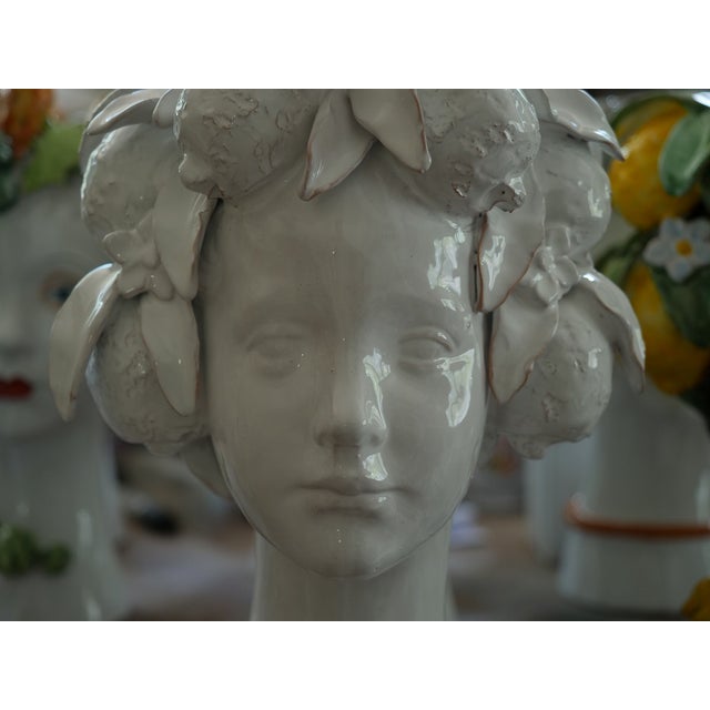 White Sculpture with Lemons, Ceramiche D'arte Dolfi For Sale - Image 8 of 10