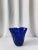 Generous, deep blue Fazzoletto vase. A beautiful object and the perfect tulip vase in the style of Venini. Perfect condition.