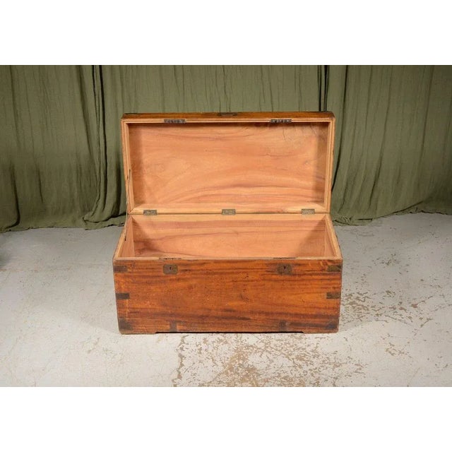 Wood Chinese Export Brass Mounted Camphor Wood Chest, 1870s For Sale - Image 7 of 9