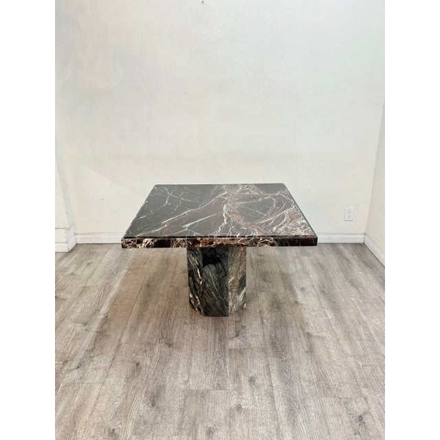 Italian Vintage Italian Rosso Marble Dining Table For Sale - Image 3 of 11