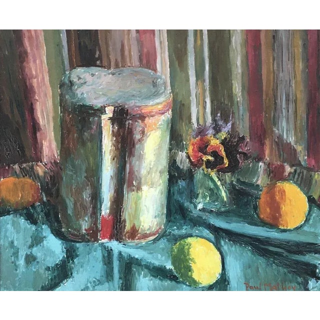 Paul Mathey, Nature Morte aux Pensées, Oil on Canvas, Framed For Sale - Image 5 of 5