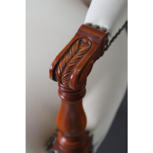 Victorian Baroque Style Armchair in Alcantara, 1970s For Sale - Image 12 of 17