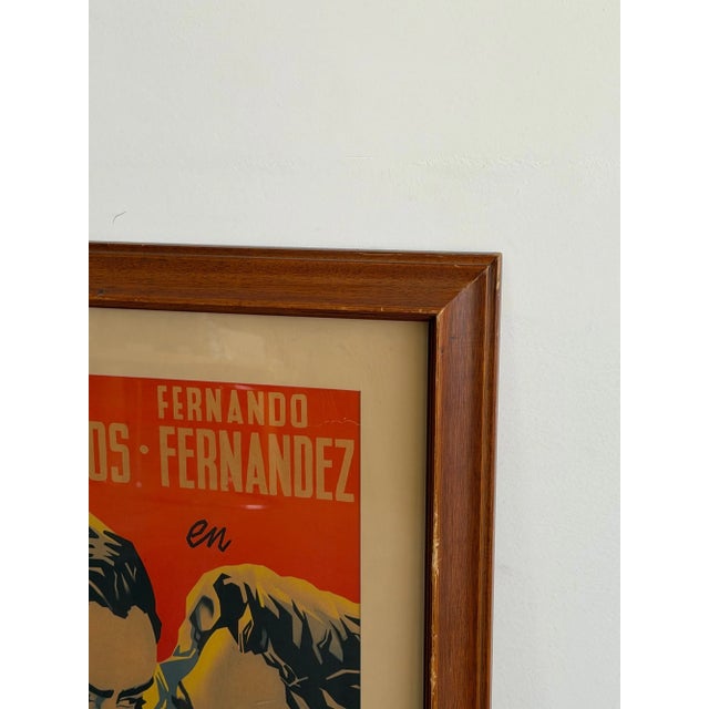 Mexican Vintage “Cabellera Blanca” Framed Film Poster For Sale - Image 3 of 9