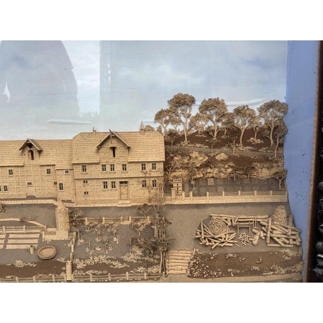 Cork Picture Diorama with 3D Carving, 1900 For Sale - Image 9 of 13