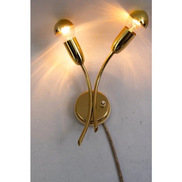 Metal Wall Lamps by Rupert Nikoll, Vienna, Austria, 1960s, Set of 2 For Sale - Image 7 of 12