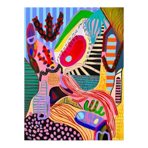 Contemporary Abstract Acrylic on Canvas Painting "Barotrópico Iii" by Daniela Marin