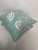Teal Thibaut Teal Silver Leaf Pillows - Pair For Sale - Image 8 of 10