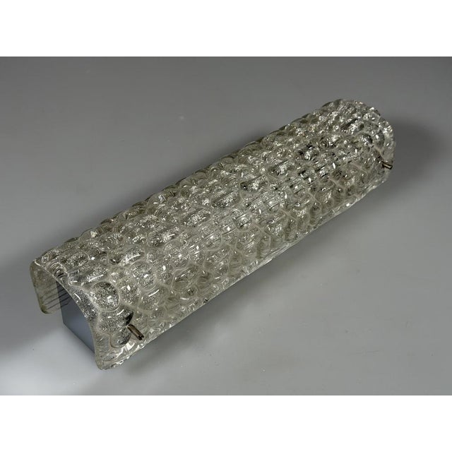 1960s Space Age Wall Light in Ice Glass, 1960s-1970s For Sale - Image 5 of 16