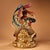 Traditional Vintage Painted Bronze Sculpture of Goddess With Phoenix, Gilded & Polychrome Relief Statue For Sale - Image 3 of 9