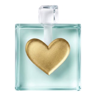 Brand New Felt Glass Studio Art-Glass Perfume Bottle With 23k Gold Leaf Heart by Jeffrey M. Andrews For Sale