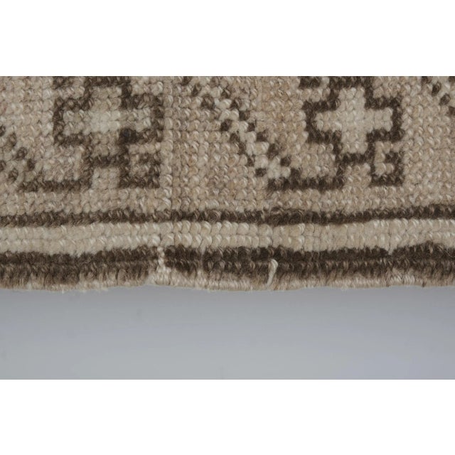 Textile Hand Knotted Brown Turkish Oushak Carpet With Muted Color For Sale - Image 7 of 13