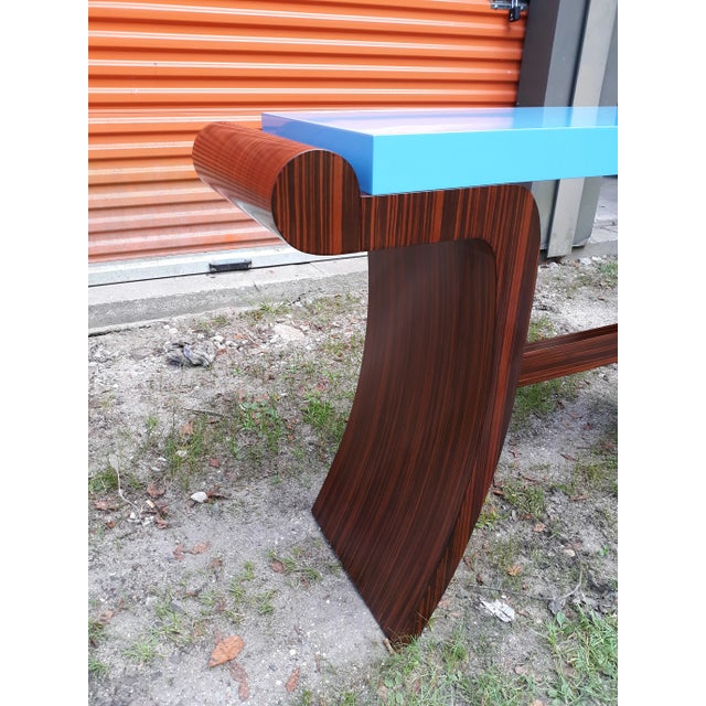 1970s 1970s Mid Century Modern Signed Decca Console Table For Sale - Image 5 of 7