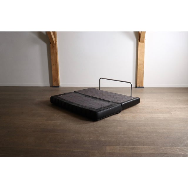 DS-85 Sofa Bed in Black Leather and Chrome from De Sede, Switzerland, 1960s For Sale - Image 4 of 13