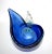 Large Seguso Murano Blue Conch Shell Centerpiece Bowl For Sale - Image 9 of 13