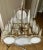 Metal Vistosi Murano Clear & White Disc Chandelier For Sale - Image 7 of 12