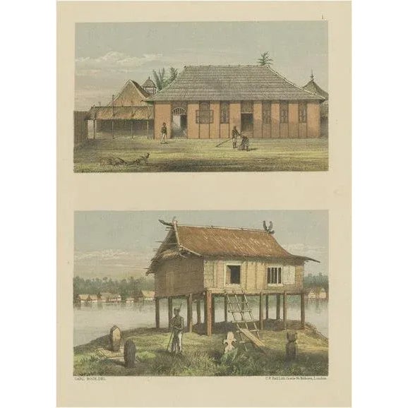 Paper Carl Alfred Bock, Malayan Houses in Sumatra, 1881, Paper For Sale - Image 7 of 7