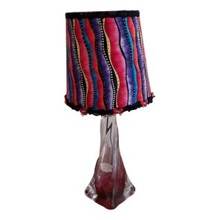 Vintage Belgian Table Lamp with a Rotated Foot, 1970s For Sale