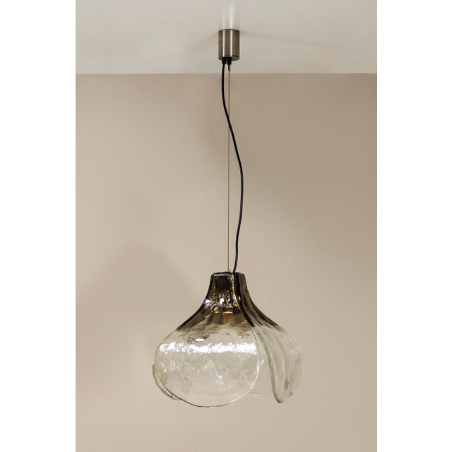LsS184 Flower-Shaped Pendant Lamp by Carlo Nason for AV Mazzega, 1970s For Sale - Image 4 of 16