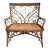 Antique American Victorian Wicker and Cane Courting Bench Chair Settee For Sale