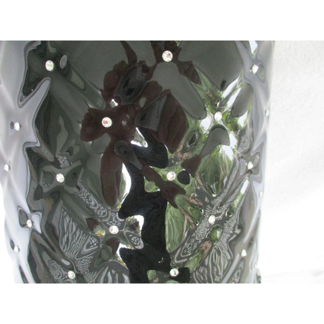 Murano Glass Black Diamond Swarovski Wall Sconce J & J Designs Italy Mos006s For Sale In Miami - Image 6 of 11