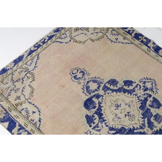 Blue Vintage Home Living Turkish Rug For Sale - Image 8 of 11