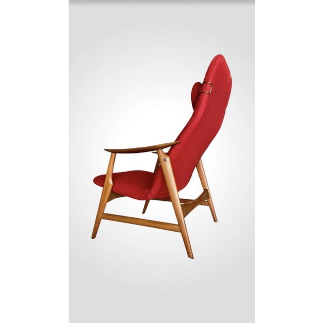 Mid-Century Sculptural Teak Model 500 High-Back Armchair by Braathen & Brattrud for Dokka Mobler, Norway, 1950s For Sale - Image 6 of 18