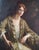 Original oil painting by Chicago artist Carol Aus (1878-1934) depicting an elegant woman in a silk gown. The artist,...