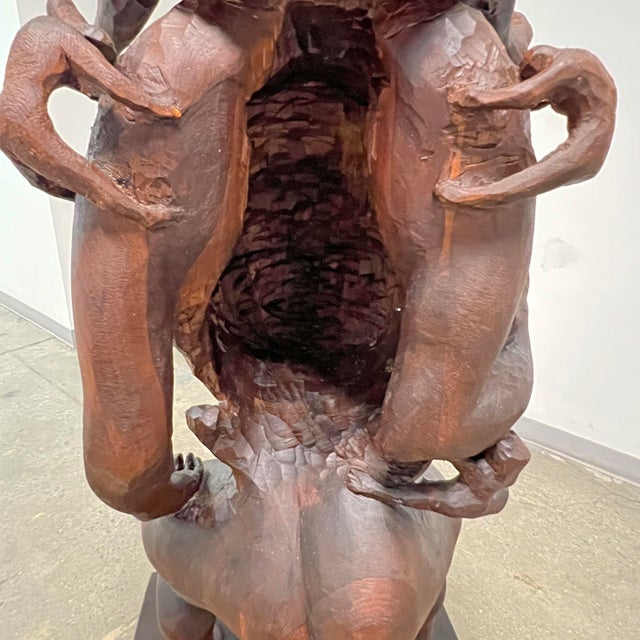 C. 1960s American Mid-Century Black Walnut Fantastical Life Size Sculpture For Sale - Image 11 of 11