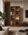 Art Deco Bookcase in Lacquered Mahogany Burl Veneer, 1980 For Sale - Image 9 of 10