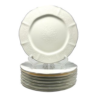Noritake “Chandon, Platinum” Set of 8 Bone China Bread Plates For Sale