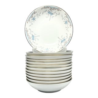 1990s Imperial “Seville” Porcelain Dessert Bowls - Set of 12 For Sale