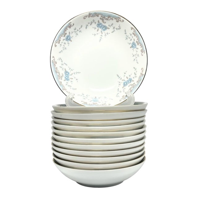 1990s Imperial “Seville” Porcelain Dessert Bowls - Set of 12 For Sale