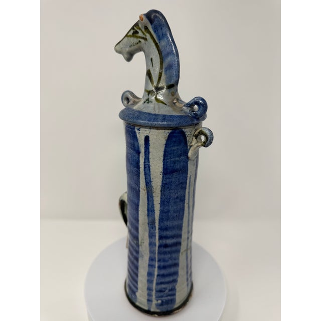 20th Century Scandinavian Style Pottery Vessel (Still Bank) With Horse Head For Sale In Seattle - Image 6 of 12