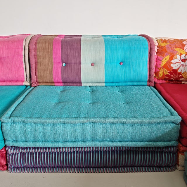 Blue Modular Model Mah Jong 6-Seater Sofa by H. Hopfer for Roche Bobois, 1990s, Set of 6 For Sale - Image 8 of 18