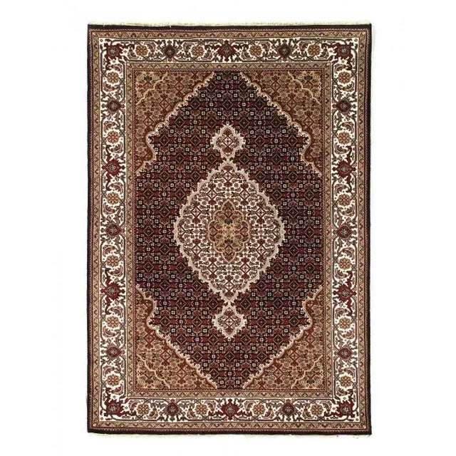 2020s Tabriz Mahi Design Silk & Wool Rug For Sale - Image 4 of 4