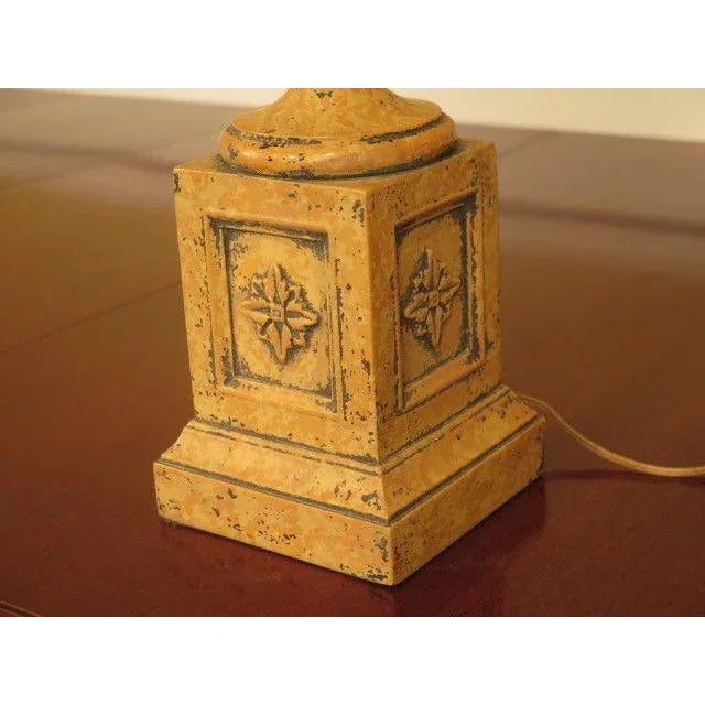2000 - 2009 Venetian Paint Decorated Urn Shaped Table Lamp with Shade For Sale - Image 5 of 10