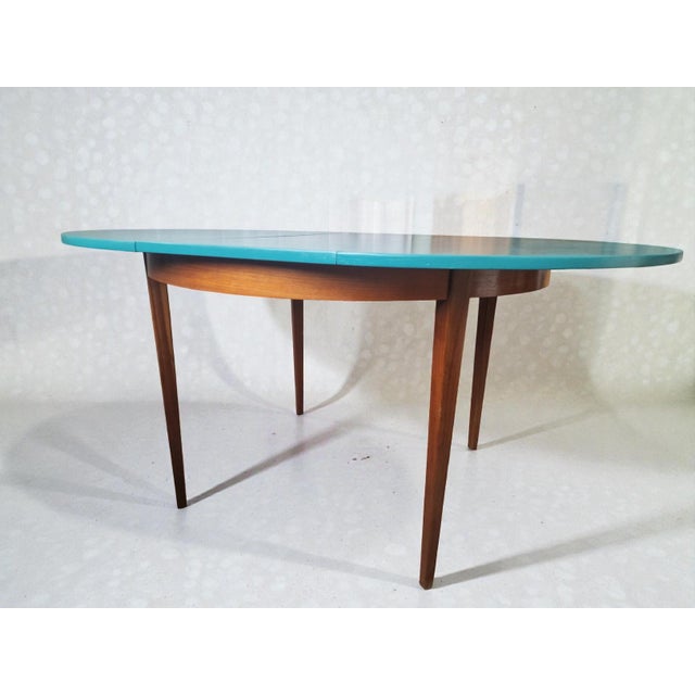 Round Extendable Table in Teak, 1960s For Sale - Image 9 of 10