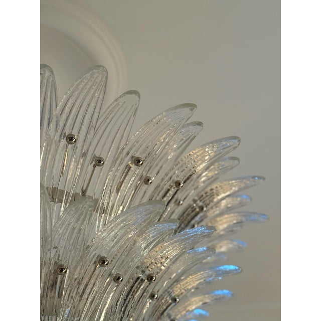 Murano Glass Feather Prism Chandeliers in the style of Barovier, 2010s, Set of 2 For Sale - Image 6 of 13