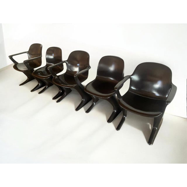 Vintage Kangaroo Chairs by Ernst Moeckl & Siegfried Mehl for Horn Collection, 1960s, Set of 5 For Sale - Image 12 of 18