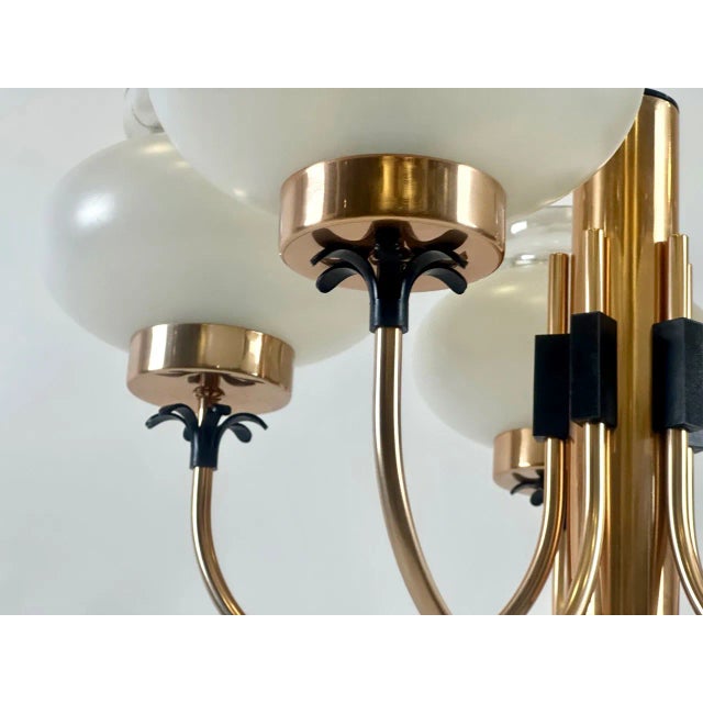 Mid-Century Modern Mid-Century Modern German Five-Arm Hanging Light, 1970s For Sale - Image 3 of 10