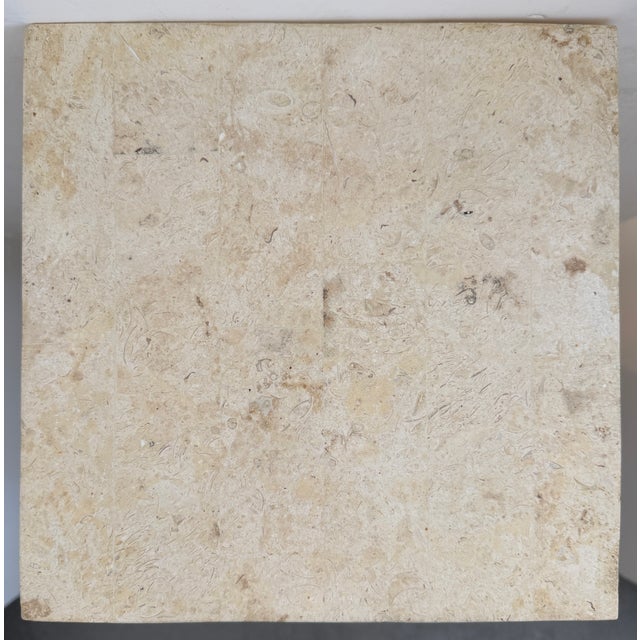 1980s Postmodern Travertine Pedestal From 80's For Sale - Image 5 of 9